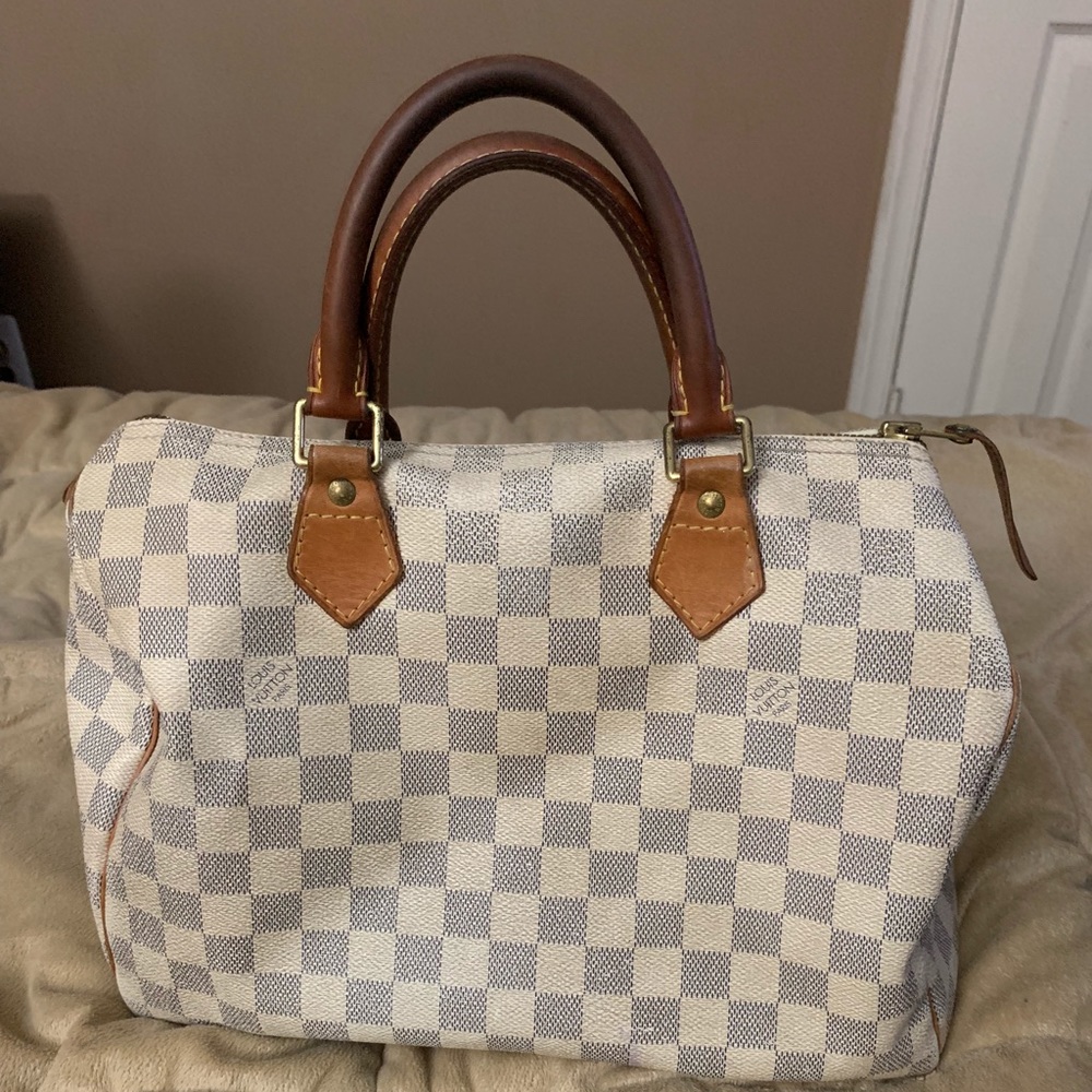 Authentic Louis Vuitton Speedy 30 Damier Azur